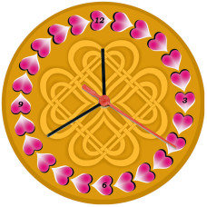 Horloge d'amour éternel - avec nœud d'amour éternel et illusion