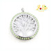 Collier diffuseur de parfum ou d’huile essentielle "L’arbre de la vie " avec strass en couleur
