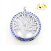 Collier diffuseur de parfum ou d’huile essentielle "L’arbre de la vie " avec strass en couleur