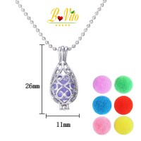 Collier diffuseur de parfum ou d’huile essentielle "goutte d'eau "