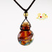 Collier diffuseur de parfum ou d’huile essentielle «Gourde» flacon en verre de Murano 
