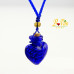 Collier diffuseur de parfum ou d’huile essentielle «Coeur» flacon en verre de Murano 