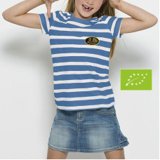 T-shirt Bio marinière, manches courtes pour enfant, unisexe 