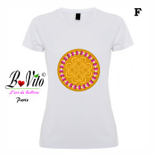 T-shirt respirant, manches courtes pour femme avec nœud d'amour éternel