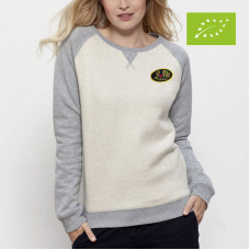Sweat Bio d’haute qualité, dense, bicolore, manches longues pour femme